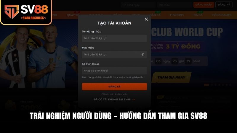 Trải nghiệm cá cược của các khách hàng trên website trực tuyến SV88